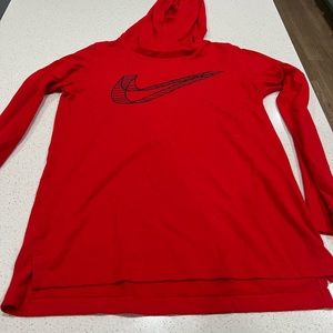Like new Nike boys size medium red hoodie lightweight
